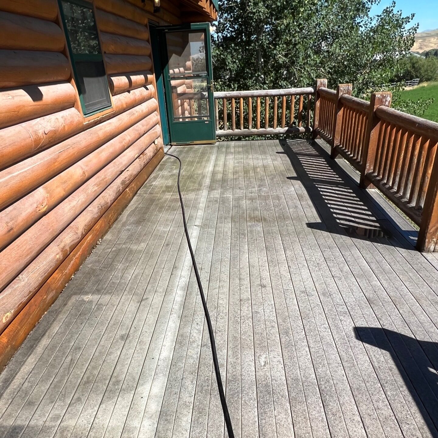 deck pressure washing after