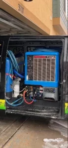 Professional truck-mounted carpet cleaning removing deep contaminants