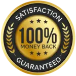 satisfaction guaranteed badge for vital clean carpet cleaning