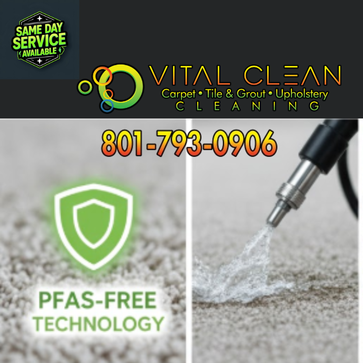 Professional upholstery cleaning in Salt Lake City using PFAS-free and non-toxic solutions safe for pets and children.